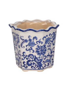 Chinoiserie Decorative Dahlia Planters