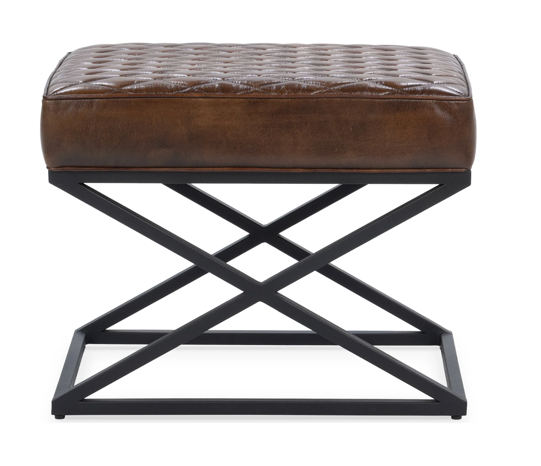 Leather Quilted Stool