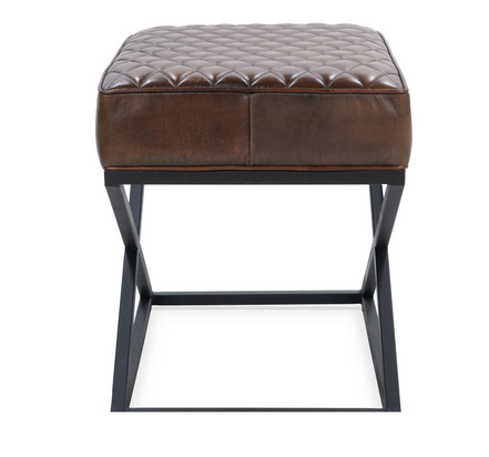 Leather Quilted Stool