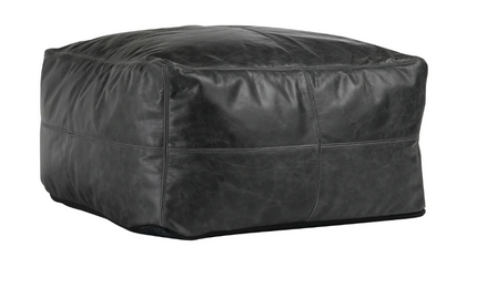 Hayes Leather Pouf