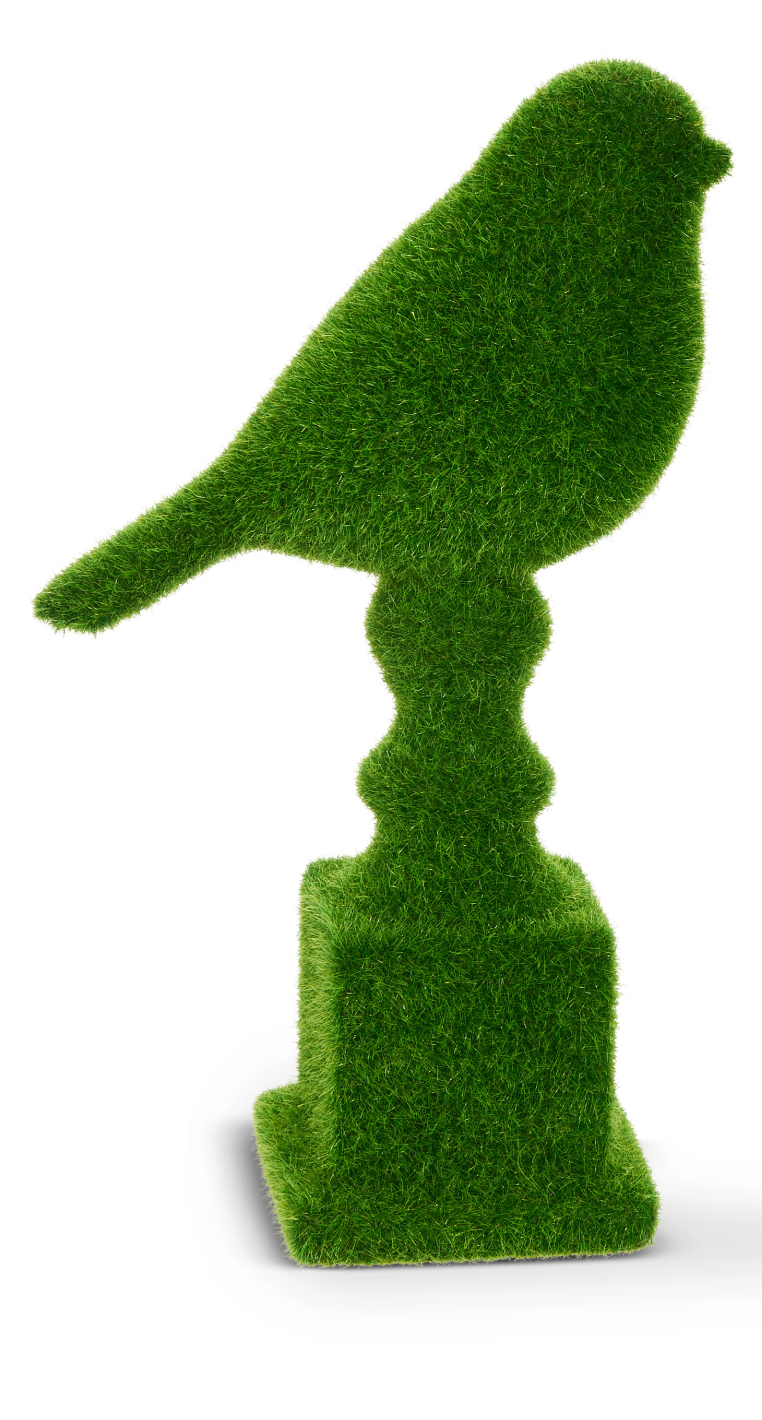 Moss Birds on Pedestal