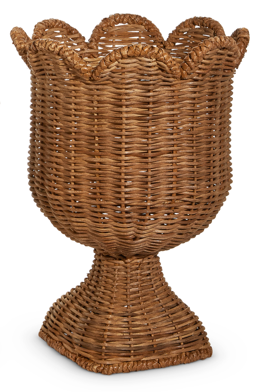 Woven Scalloped Urns