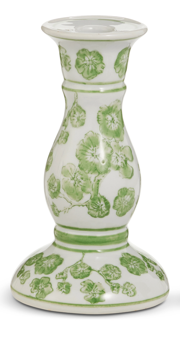 Green Cherry Blossom Candlestick
