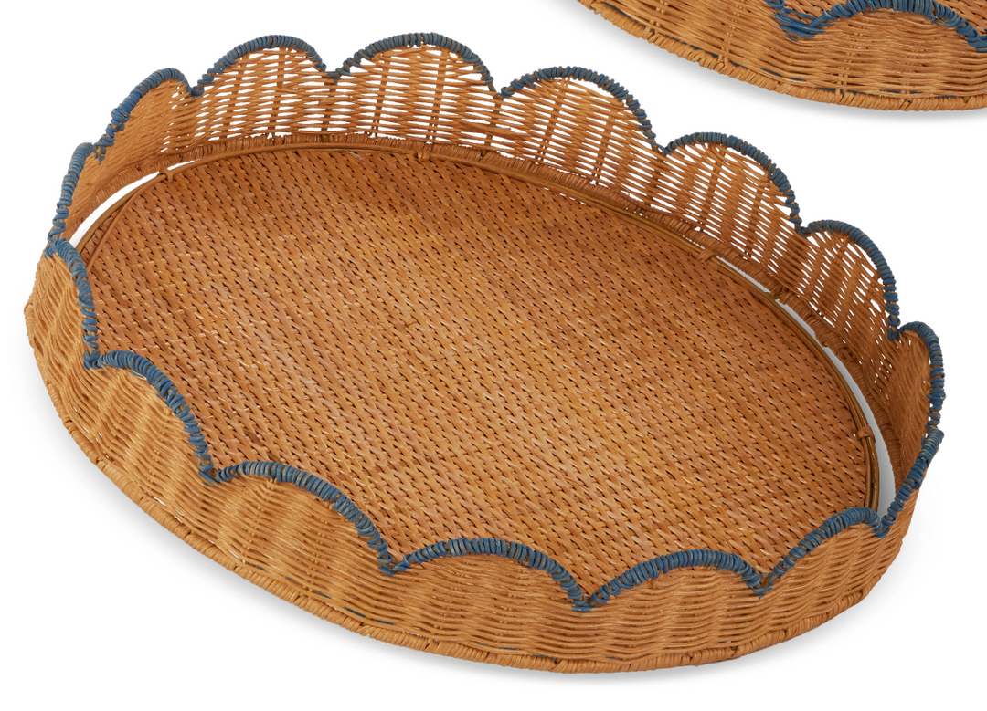 Woven Scalloped Trays