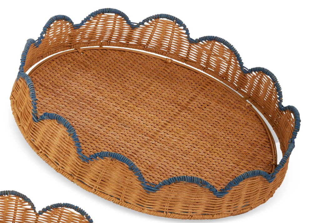 Woven Scalloped Trays