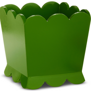 Green Scalloped Planter