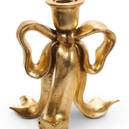 Gold Bow Candlesticks