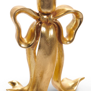 Gold Bow Candlesticks