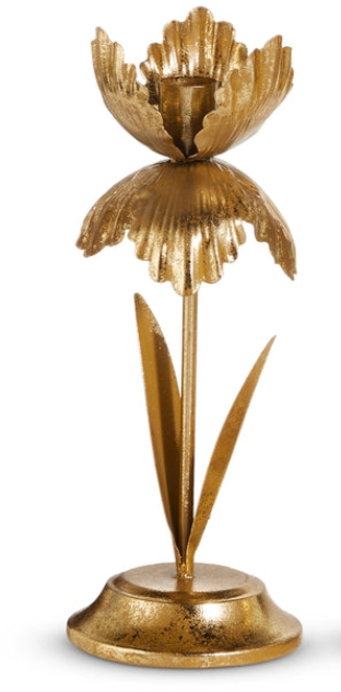 Gold Flower Candle Holder