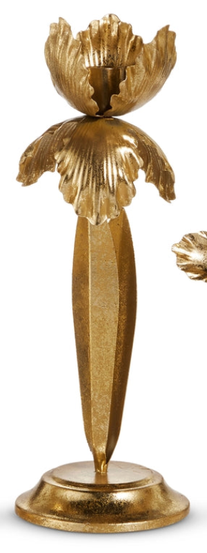 Gold Flower Candle Holder