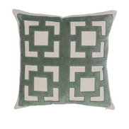 Fret Pillow-Jade Green