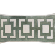 Fret Pillow-Jade Green