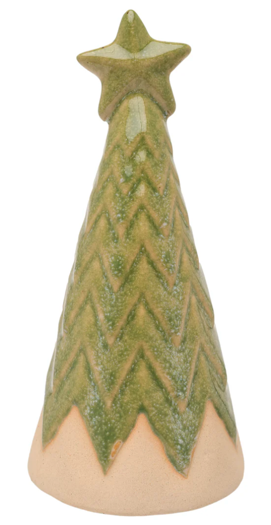 Ceramic Tree with Green Reactive Glaze