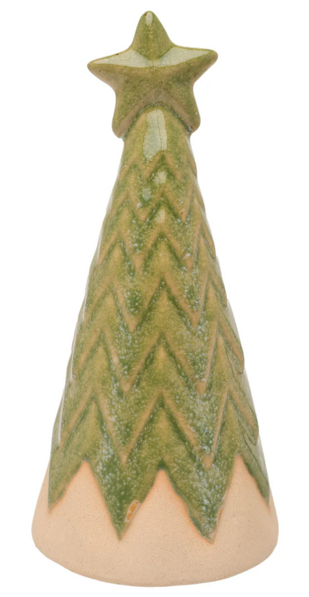 Ceramic Tree with Green Reactive Glaze
