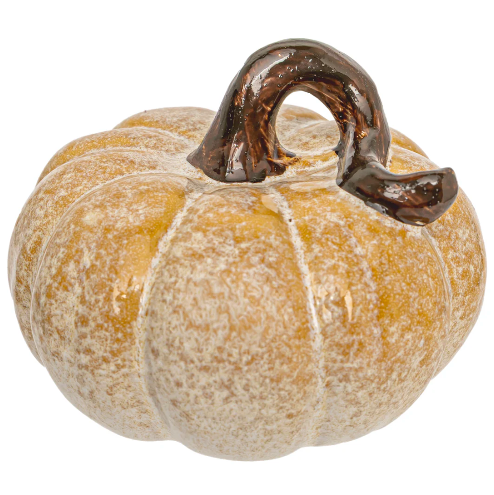Yellow Reactive Glaze Pumpkin Small