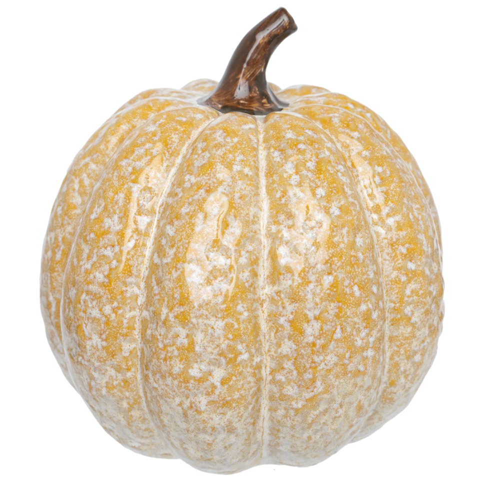 Yellow Reactive Glaze Pumpkin Small