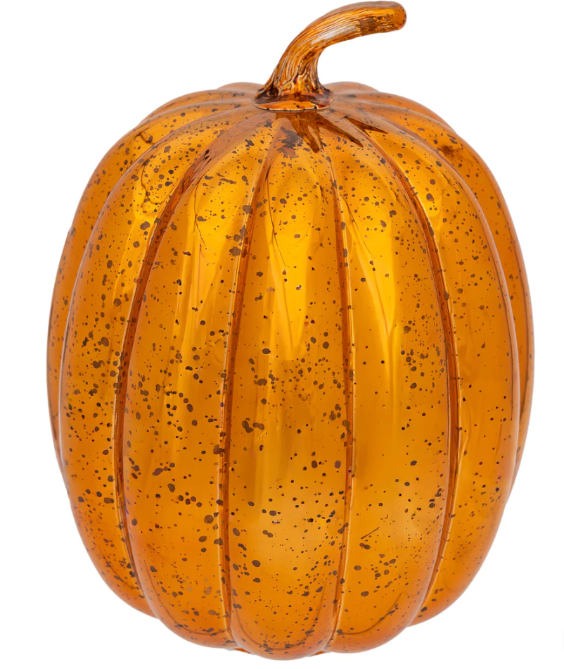 Orange Starry Glass Pumpkin