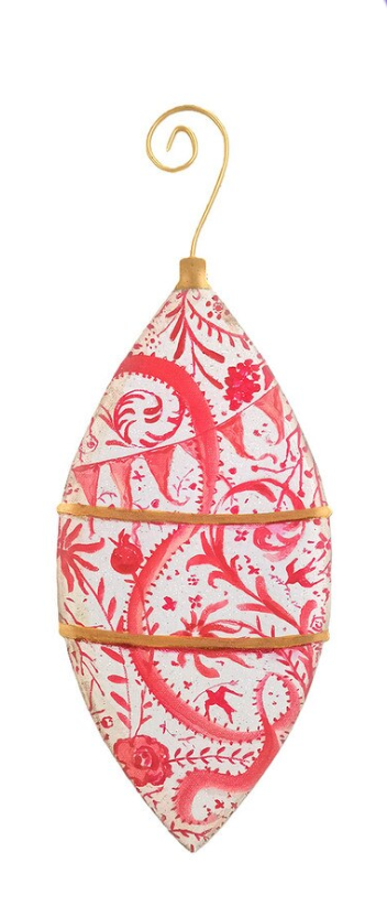 Small Red Chinoiserie Ornaments