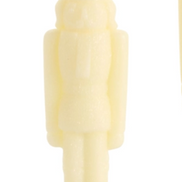 Glittered Ivory Flameless Taper Nutcrackers