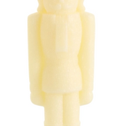 Glittered Ivory Flameless Taper Nutcrackers