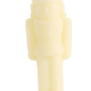 Glittered Ivory Flameless Taper Nutcrackers