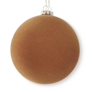 Tan Velvet Round Ornament