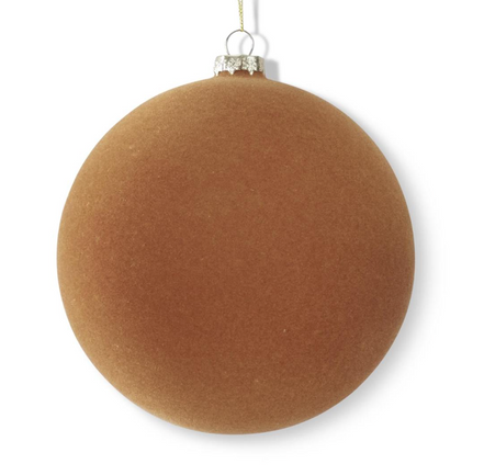 Tan Velvet Round Ornament