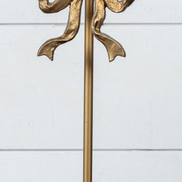 Gold Wreath Stand with Bow