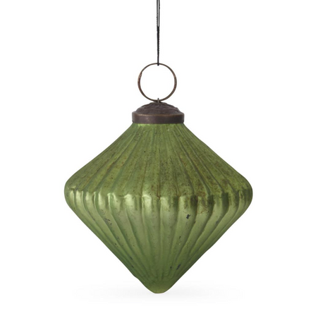 Ribbed Glass Ornament