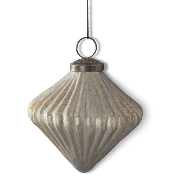 Ribbed Glass Ornament