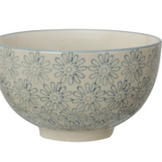 Hand Stamped Stoneware Bowl