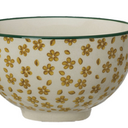 Hand Stamped Stoneware Bowl