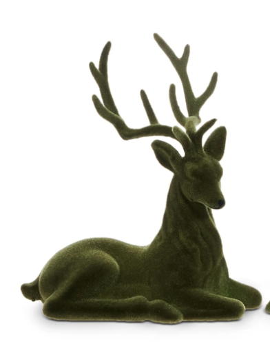 Green Flocked Deer