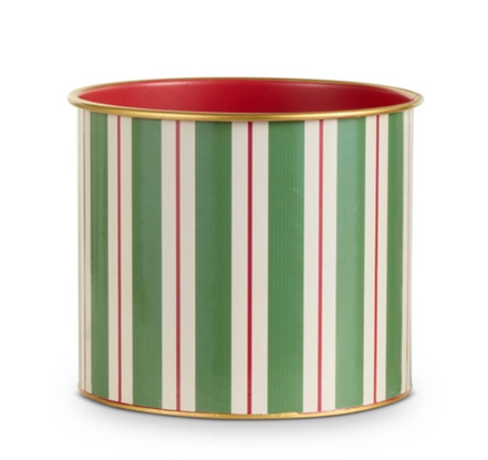 Yuletide Striped Decorative Buckets