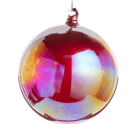 Red Iridescent Ball Ornament