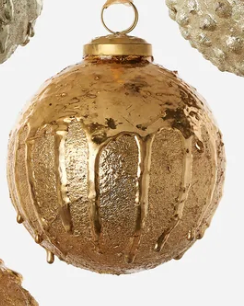 Textured Kugel Ornaments