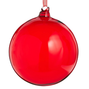 Sheer Red Ball Ornament