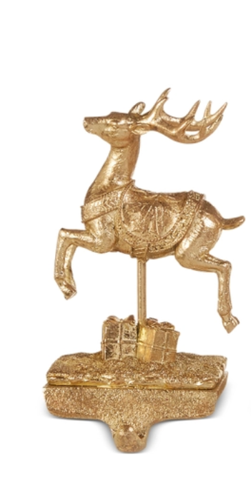 10.5" Santa and Reindeer Stocking Holders