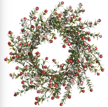 Snowed Red Berry Wreath