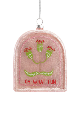 Holiday Botanical Glass Ornament