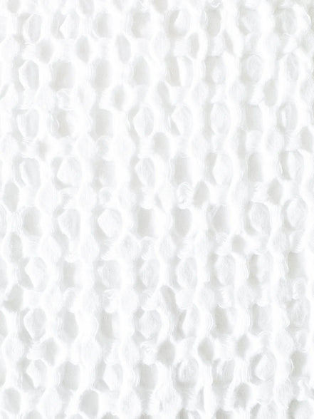 Stonewashed White Cotton Waffle Throw