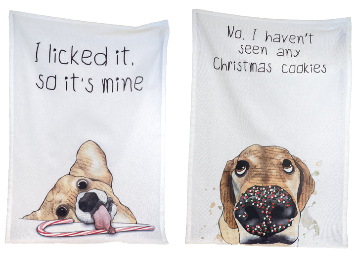 Christmas Treats Dogs Tea Towel
