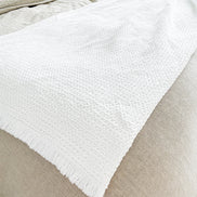 Cool Cotton Waffle Weave Bed Blanket