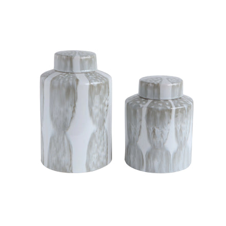 Decorative Stoneware Ginger Jar