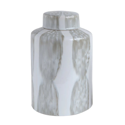 Decorative Stoneware Ginger Jar