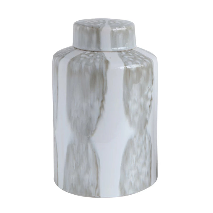 Decorative Stoneware Ginger Jar