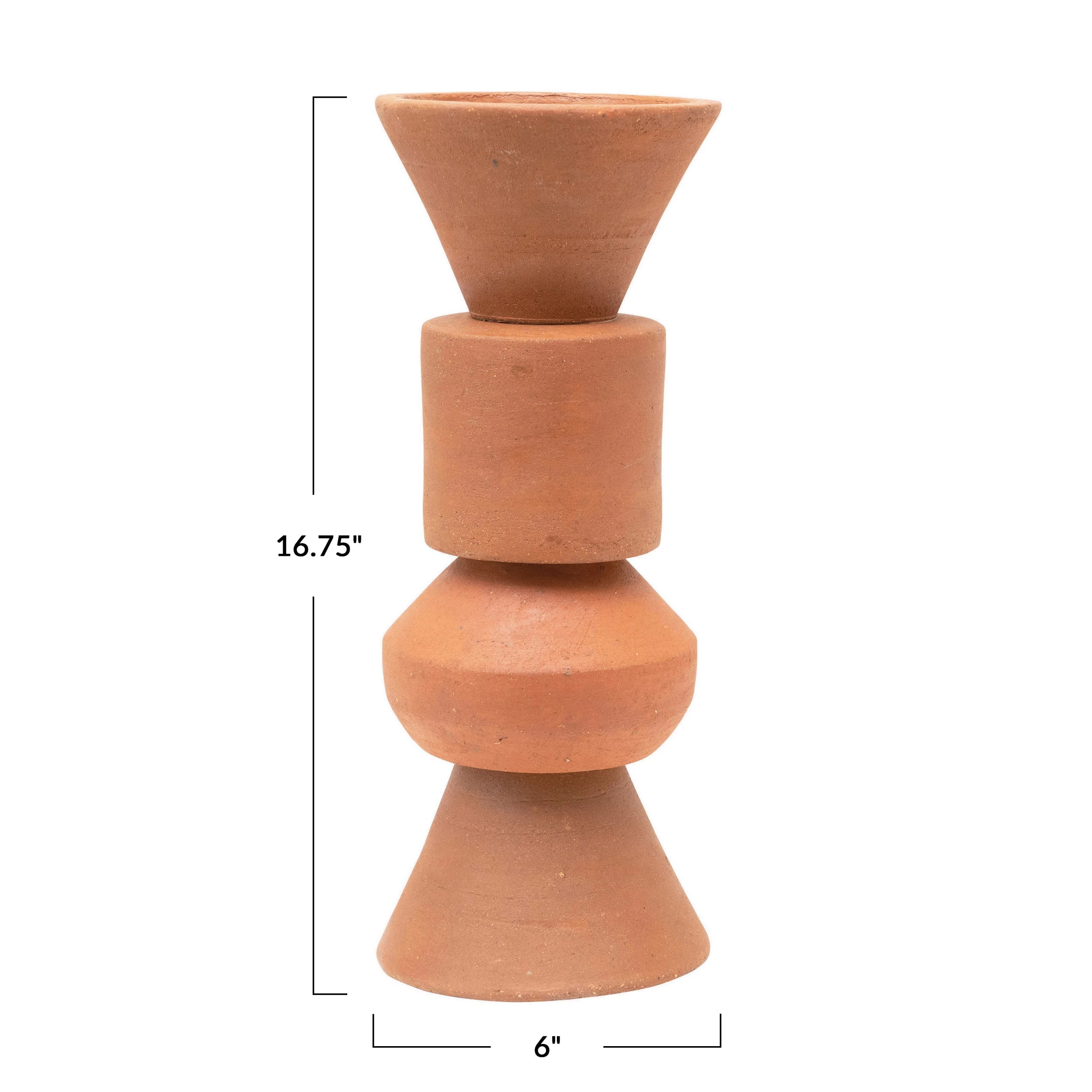 Vase 17" Terracota Bauhaus