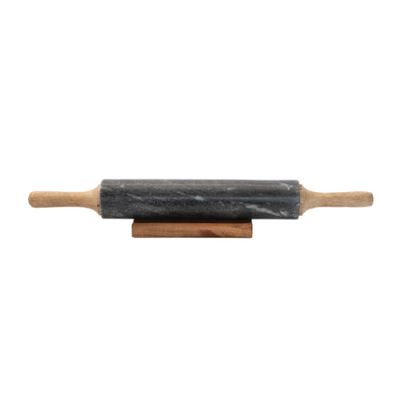 Dinnerware Rolling Pin w/ Handles & Holder