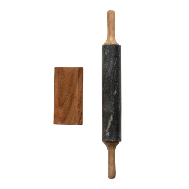 Dinnerware Rolling Pin w/ Handles & Holder