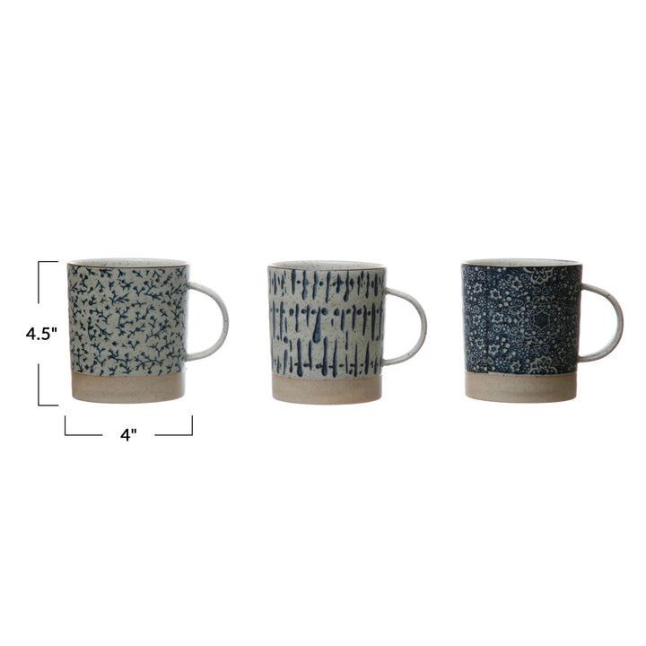 Dinnerware Mug Hand-Stamped Stoneware